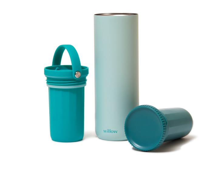 Willow - Portable Breastmilk Cooler - Keeps Breast Milk Cold for 24 Hours - Stainless Steel - Insulated - Reuseable - Breastfeeding Essentials - Storage Container w/Gel Ice Pack - Teal- 16oz - Image 4